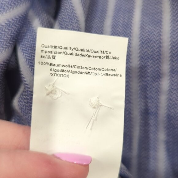 Hugo Boss Light gray and purple striped top with chevrons regular fit - Picture 8 of 8